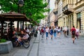 Pedestrians on Knez Mihailova Street, Belgrade, Serbia Royalty Free Stock Photo